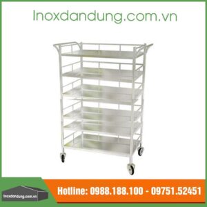 Kệ inox cỡ lớn 7 tầng có bánh xe