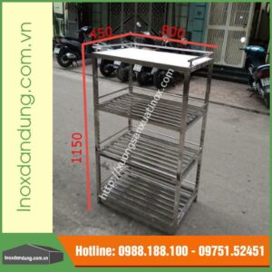 Kệ inox có mặt đá