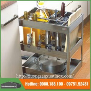 Kệ inox đa năng tủ bếp