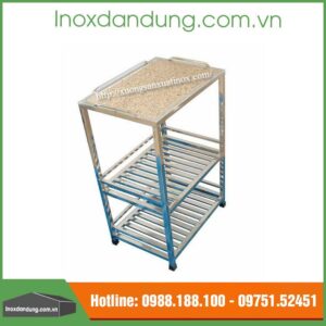 Kệ inox để lò vi sóng 3 tầng gia đình