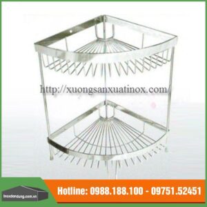 Kệ inox góc chữ V nhà vệ sinh