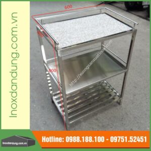 Kệ inox mặt đá tự nhiên