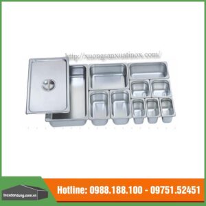 Khay inox có lắp inox