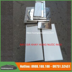 Khay inox hứng nước giá bát