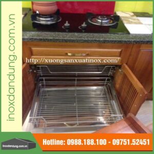 Khay inox tủ bếp
