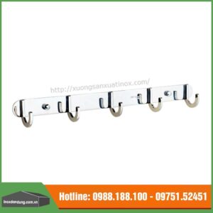 Móc treo áo inox cao cấp 304 hình móc câu 5 chấu