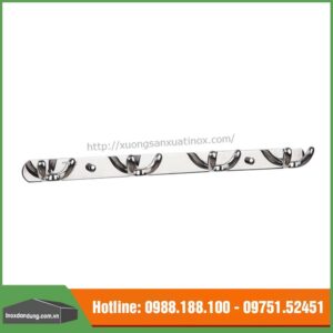Móc treo quần áo inox 4 chấu kép SUS304