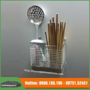 Ống đũa inox 2 ngăn