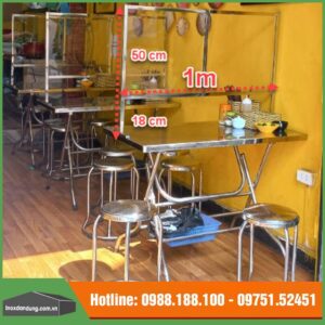 Tâm vách ngăn inox cho quán nhà hàng phòng chống covid