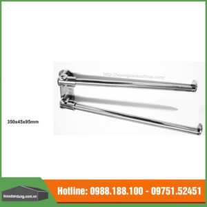 Thanh treo khăn 2 chia inox Inox SUS304 dùng để vắt khăn xoay 180 độ