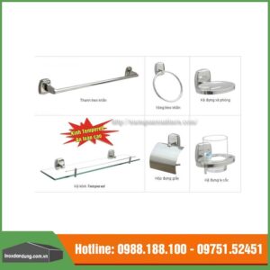 Bộ phụ kiện phòng tắm 6 món Vinahasa inox 201