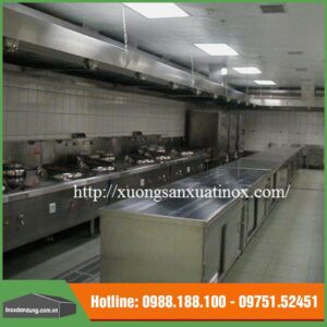Thiết kế bếp inox nhà hàng