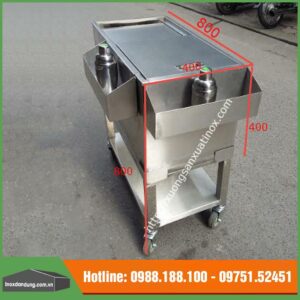 Thùng đá inox có bánh xe loại to
