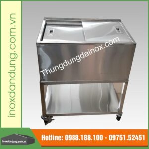 Thùng đá inox có chân 02
