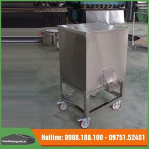Thùng gạo đơn inox
