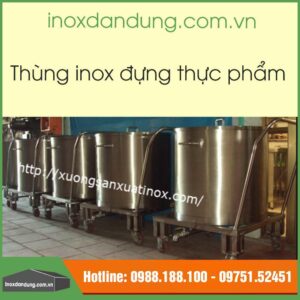 Thùng inox đựng thực phẩm