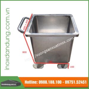 Thùng rác inox công nghiệp