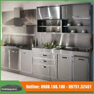 Tủ bếp inox thẳng