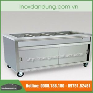 Tủ quầy bán hàng inox giữ nóng thức ăn