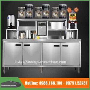 Tư vấn tủ bán trà sữa inox