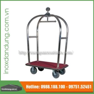 Xe đẩy hành lý khách inox