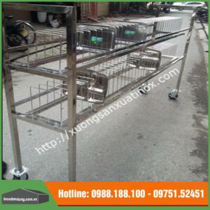 Xe phơi khay inox công nghiệp