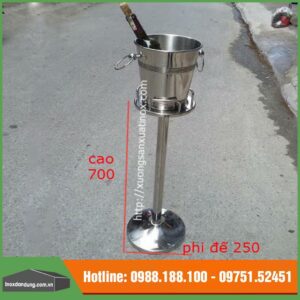 Xô ướp đá có chân inox cao cấp