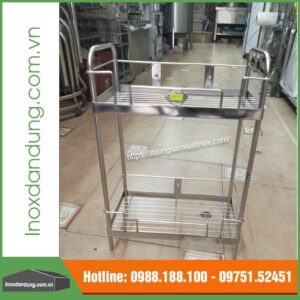 Kệ inox 2 tầng để đồ