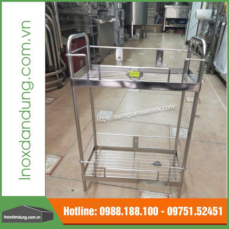 Kệ inox 2 tầng để đồ - Inox dân dụng Toán Huệ