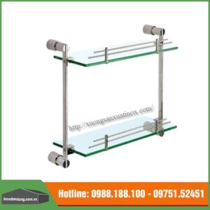 Kệ kính inox nhà vệ sinh 8 ly cao cấp