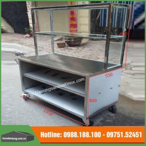 Tủ bán hàng inox không có cánh cửa