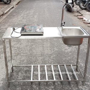 Kệ inox bếp từ bếp ga nhà trọ