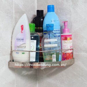 kệ góc inox phòng tắm 304