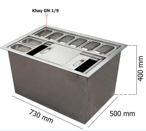 thung da inox am ban co khay topping1 | Inox dân dụng Toán Huệ