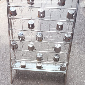 Kệ úp cốc inox trường học rẻ  - Hình ảnh
