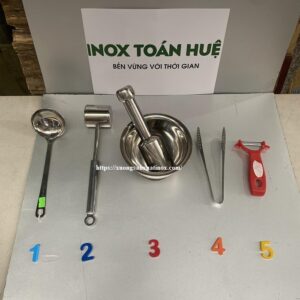 Bộ đồ dùng inox nhà bếp 5 món
