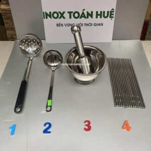 Bộ đồ dùng inox nhà bếp 4 món