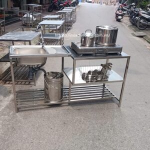 Kệ inox để chậu rửa phòng trọ