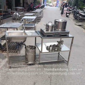 Kệ bếp từ inox chung cư mini