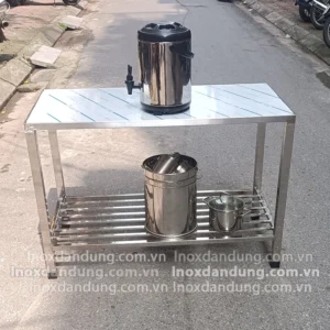 Kệ inox nhà bếp hai tầng