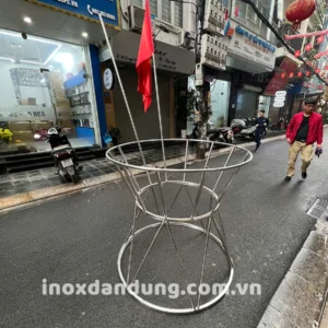Giá cắm cờ inox hình tròn