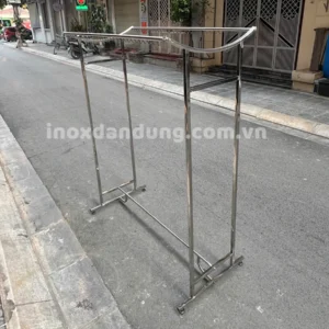 Giàn phơi inox chữ L kích thước 1m2