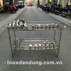 Kệ úp cốc inox 2 tầng