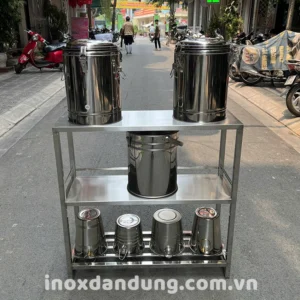 Kệ inox 3 tầng chất liệu Inox 201