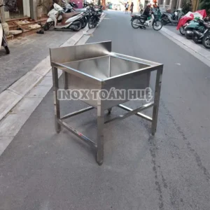 Chau rua don 1 ho inox cong nghiep gia re | Inox dân dụng Toán Huệ