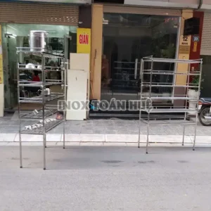 Ke inox 6 tang co lon nha xuong | Inox dân dụng Toán Huệ