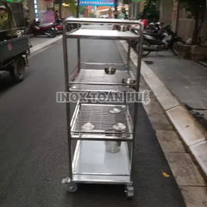 xe day inox 4 tang nha bep inox Ha Noi | Inox dân dụng Toán Huệ