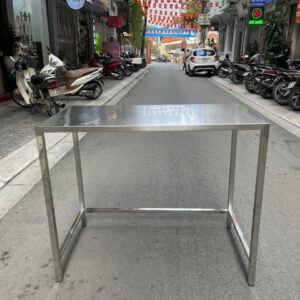 Bàn inox hình chữ nhật dài 1.1m
