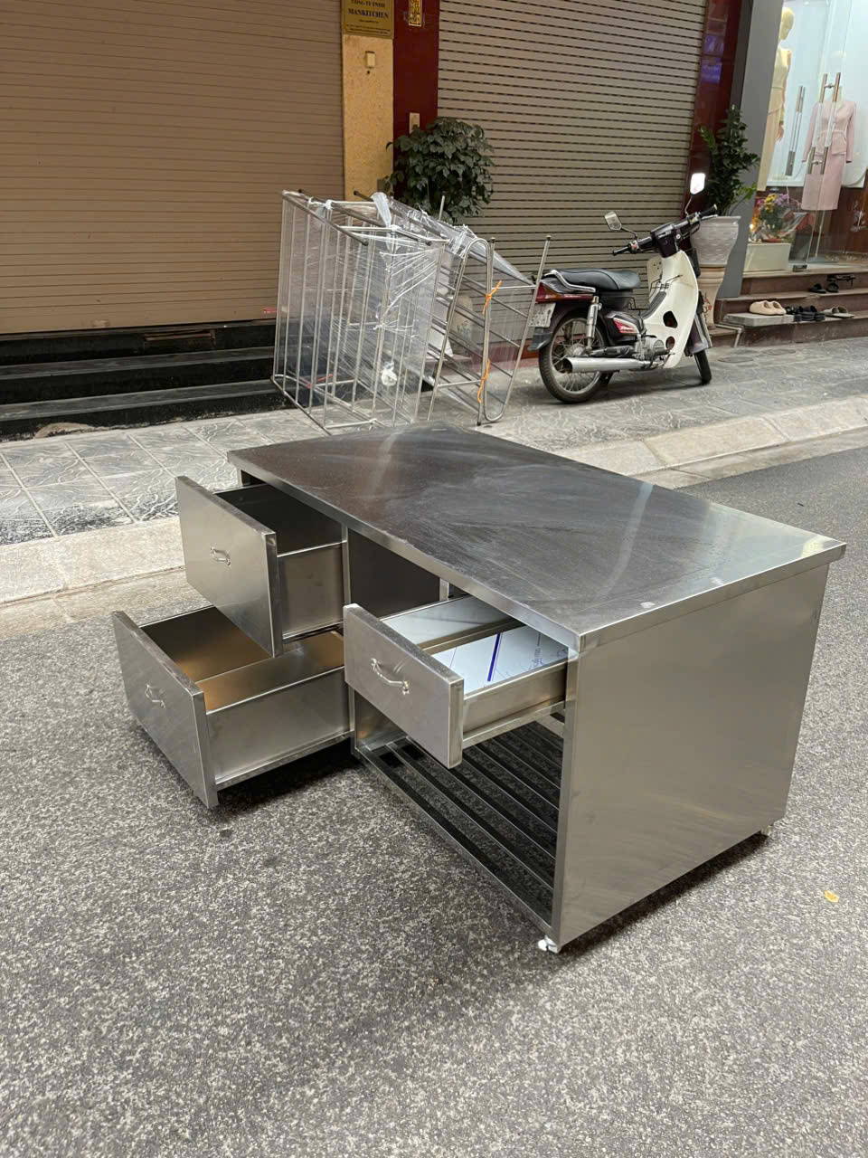 Tủ bàn inox có ngăn kéo 5 tu ban | Inox dân dụng Toán Huệ