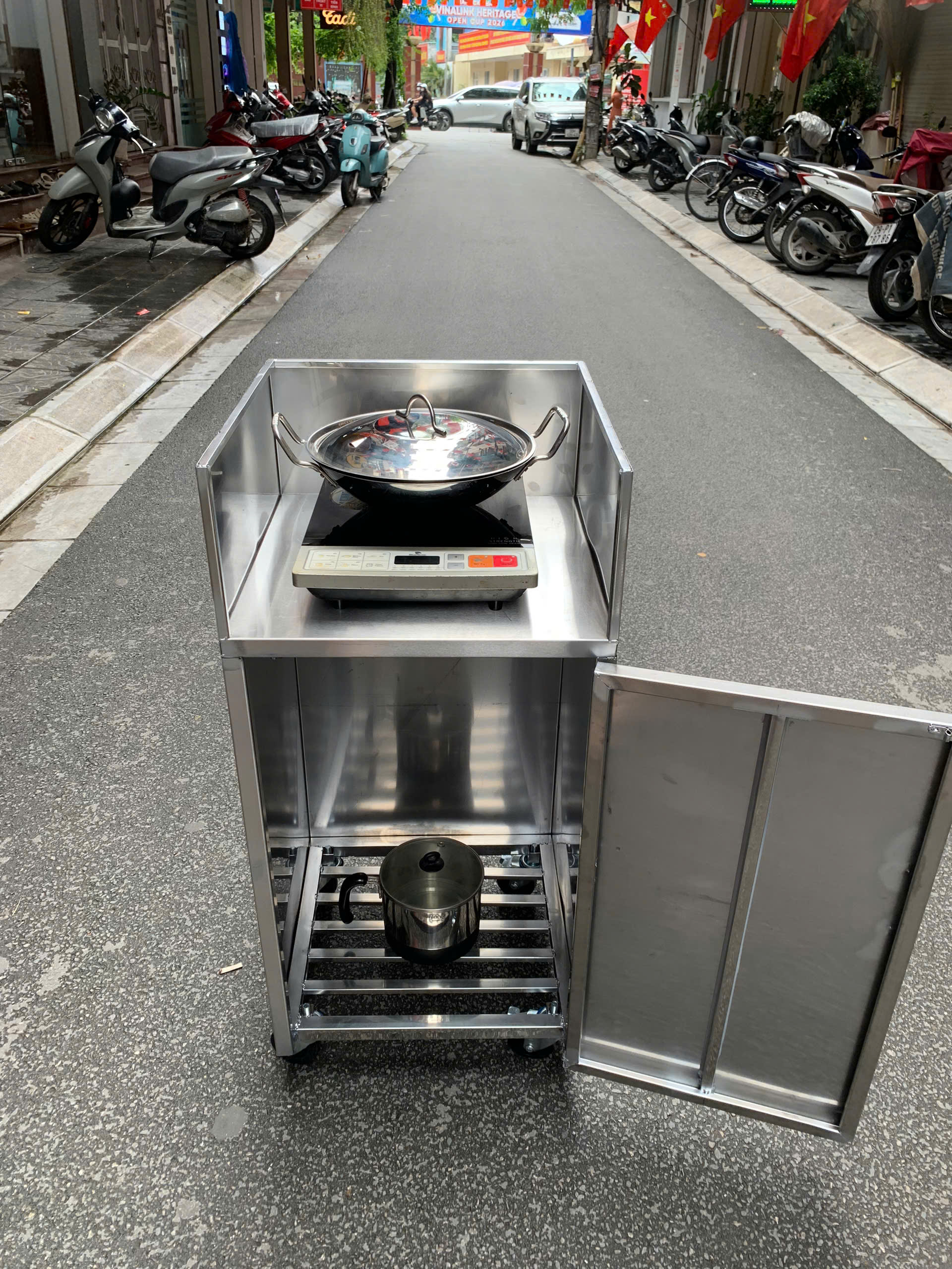 Kệ inox 2 tầng nhà bếp 2 | Inox dân dụng Toán Huệ